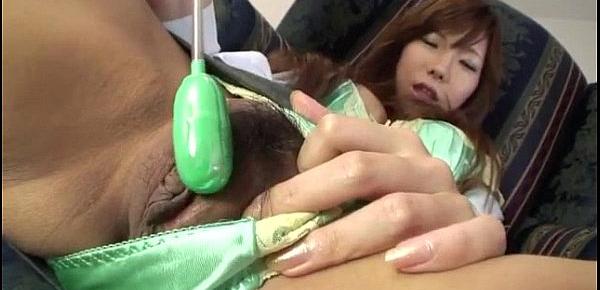 Superb Serina Hayakawa tries big toy up the pussy